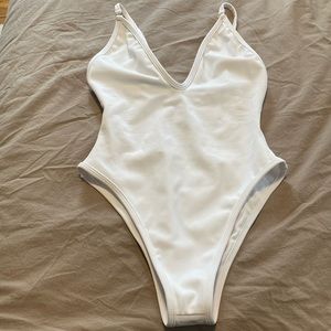 Gooseberry Intimates So Chic white one piece swimsuit size S